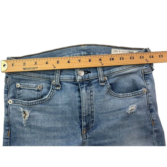 Rag & Bone Women's Size 28 Distressed Mid-Rise Ankle Skinny Jeans 28"Wx27"Inseam - Picture 13 of 16